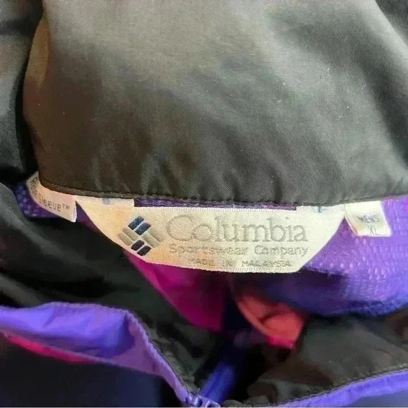 Columbia 90’s Windbreaker Pink Black Blue Mens XL - Picture 4 of 6